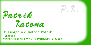 patrik katona business card